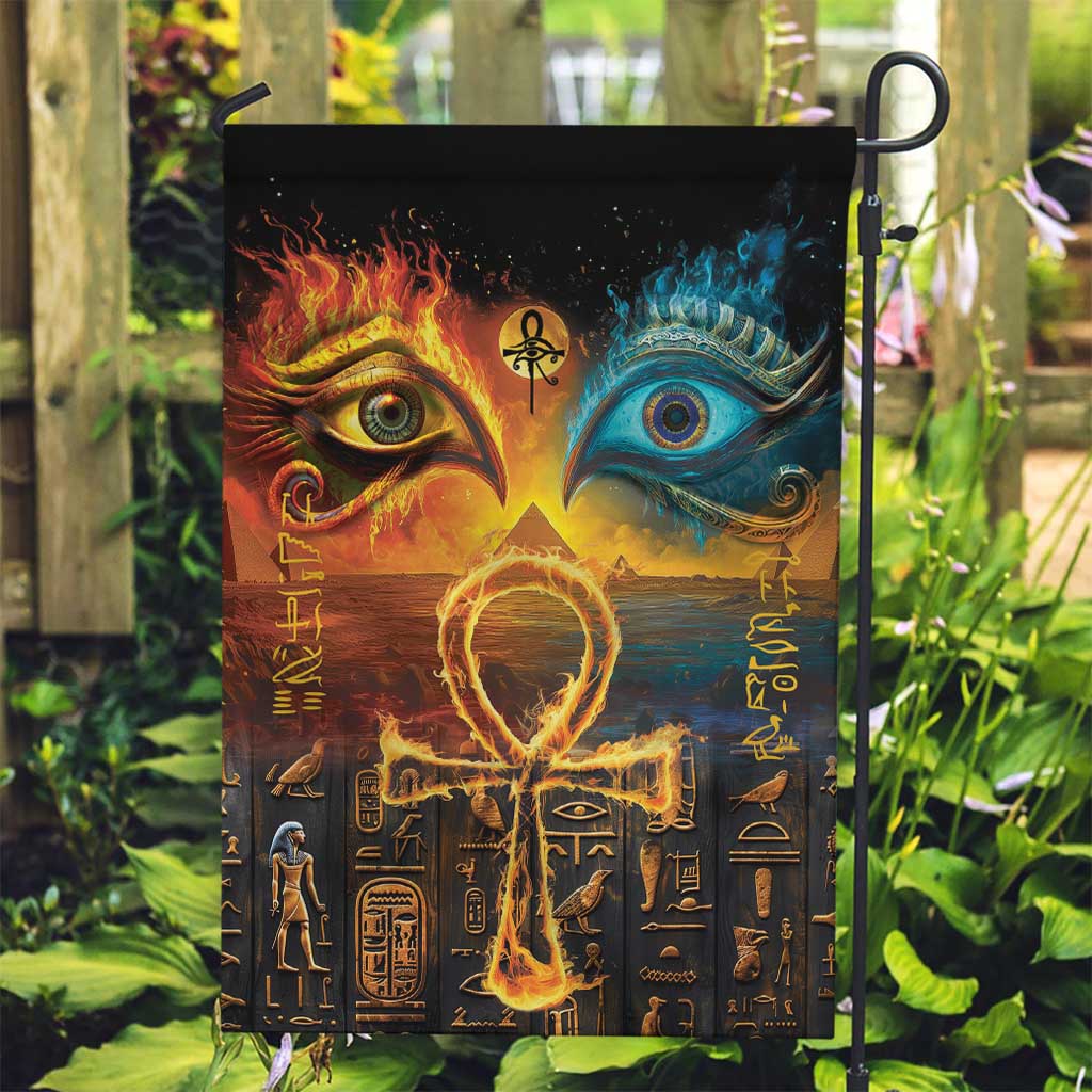 Eye of Ra and Eye of Horus Garden Flag Power and Magic Ancient Egyptian Mythology - Wonder Print Shop