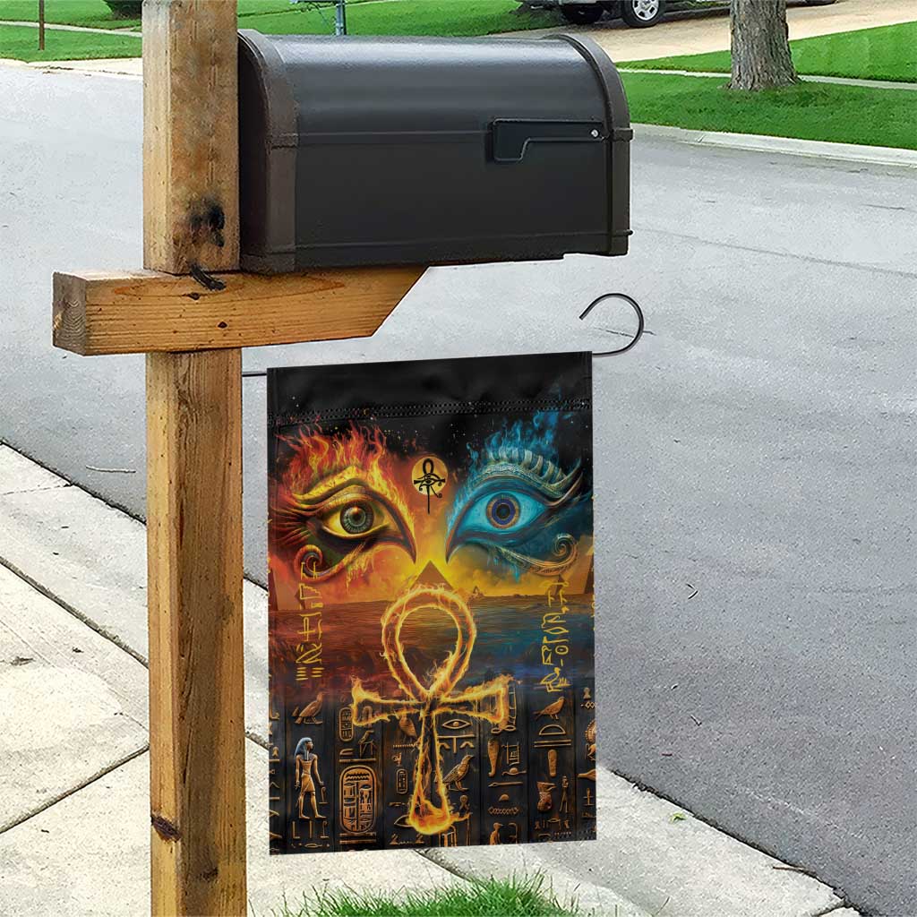 Eye of Ra and Eye of Horus Garden Flag Power and Magic Ancient Egyptian Mythology - Wonder Print Shop