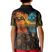 Eye of Ra and Eye of Horus Kid Polo Shirt Power and Magic Ancient Egyptian Mythology - Wonder Print Shop
