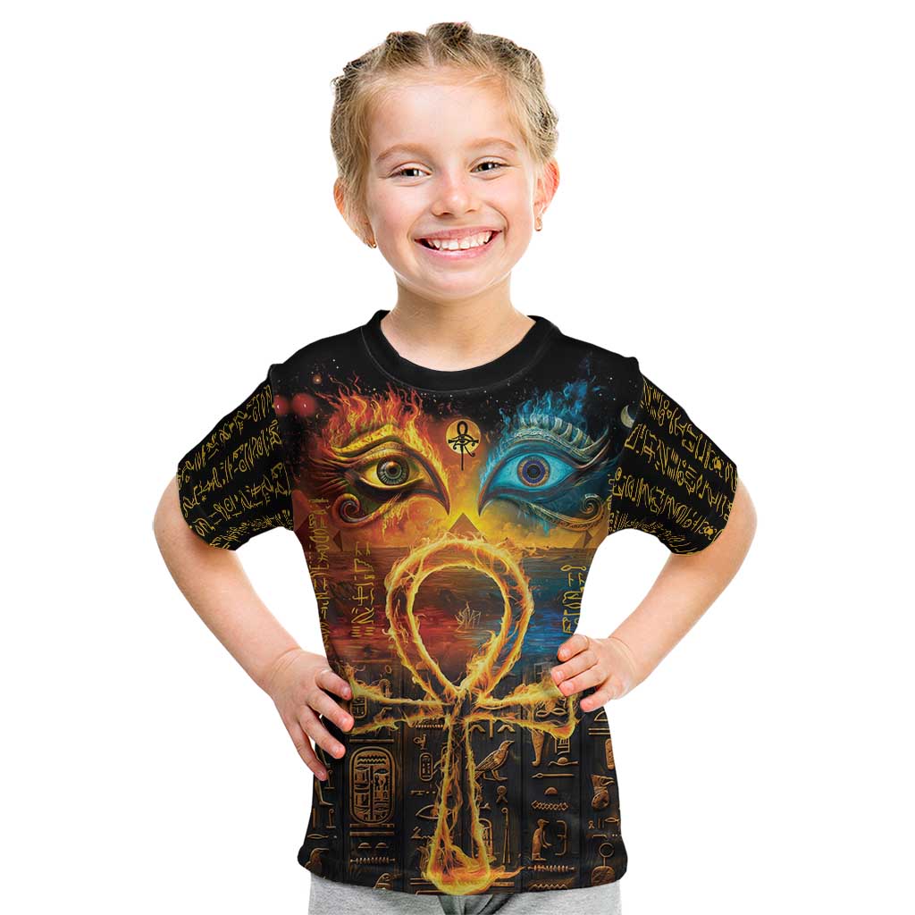 Eye of Ra and Eye of Horus Kid T Shirt Power and Magic Ancient Egyptian Mythology - Wonder Print Shop