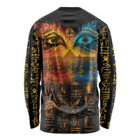 Eye of Ra and Eye of Horus Long Sleeve Shirt Power and Magic Ancient Egyptian Mythology - Wonder Print Shop