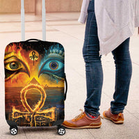 Eye of Ra and Eye of Horus Luggage Cover Power and Magic Ancient Egyptian Mythology - Wonder Print Shop