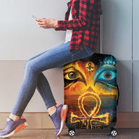 Eye of Ra and Eye of Horus Luggage Cover Power and Magic Ancient Egyptian Mythology - Wonder Print Shop