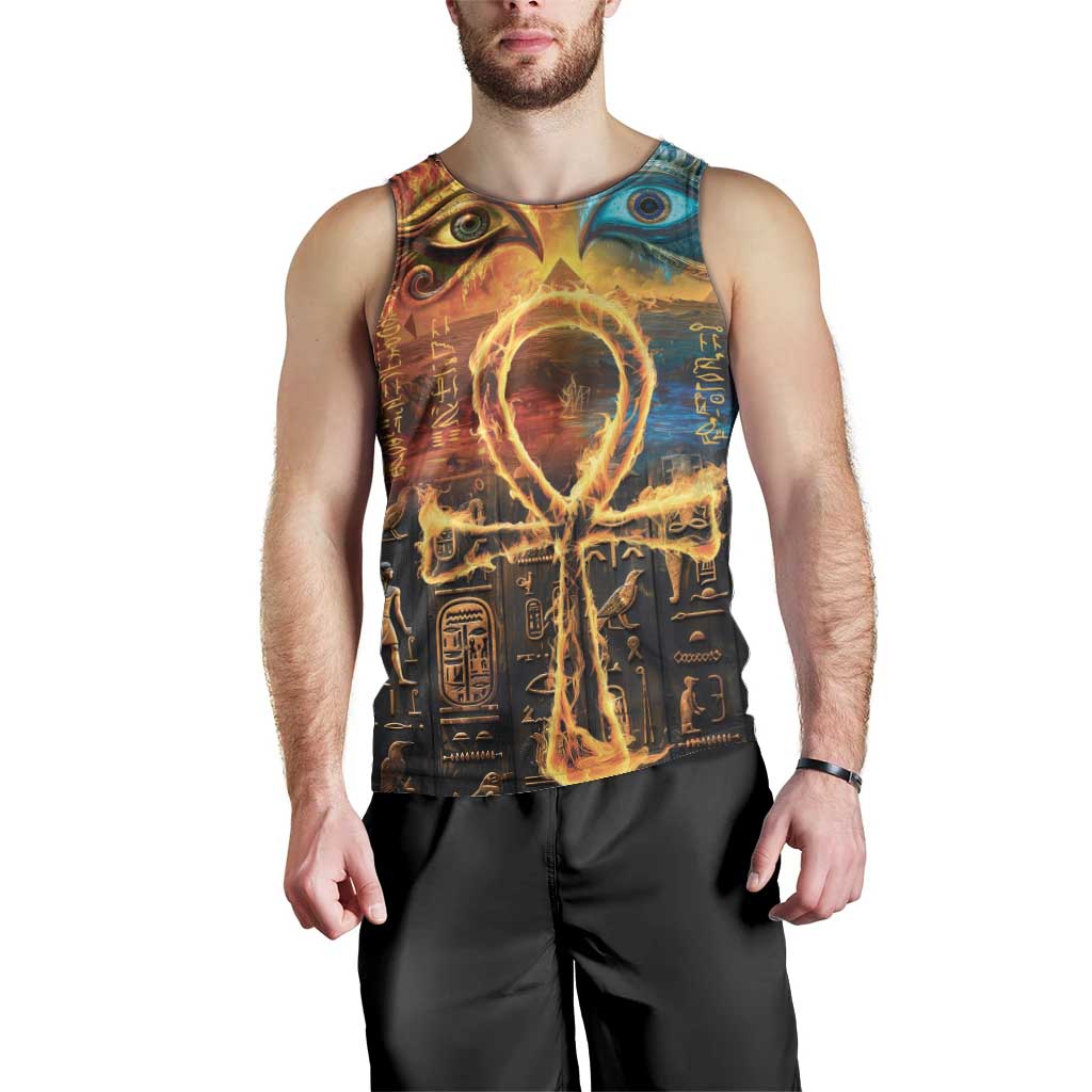 Eye of Ra and Eye of Horus Men Tank Top Power and Magic Ancient Egyptian Mythology - Wonder Print Shop