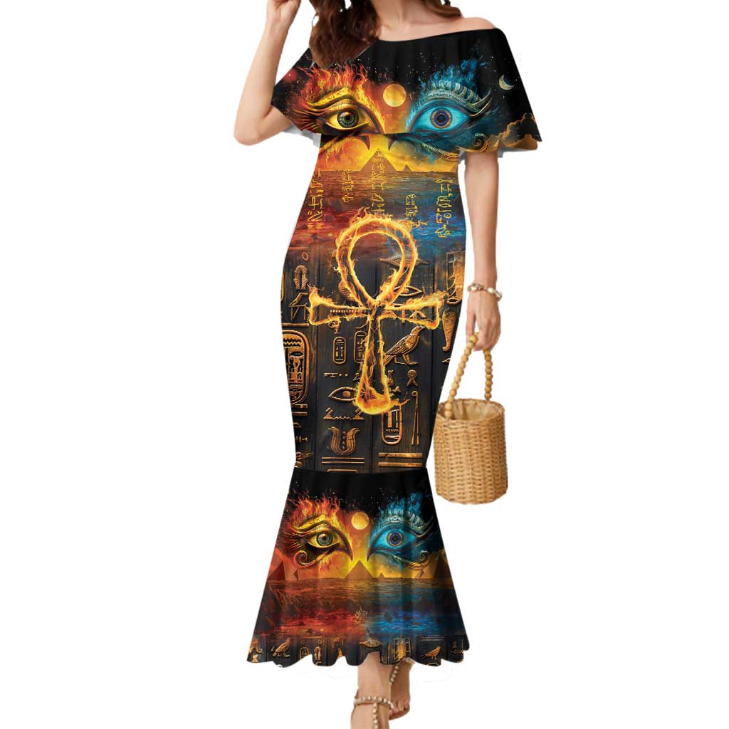Eye of Ra and Eye of Horus Mermaid Dress Power and Magic Ancient Egyptian Mythology - Wonder Print Shop
