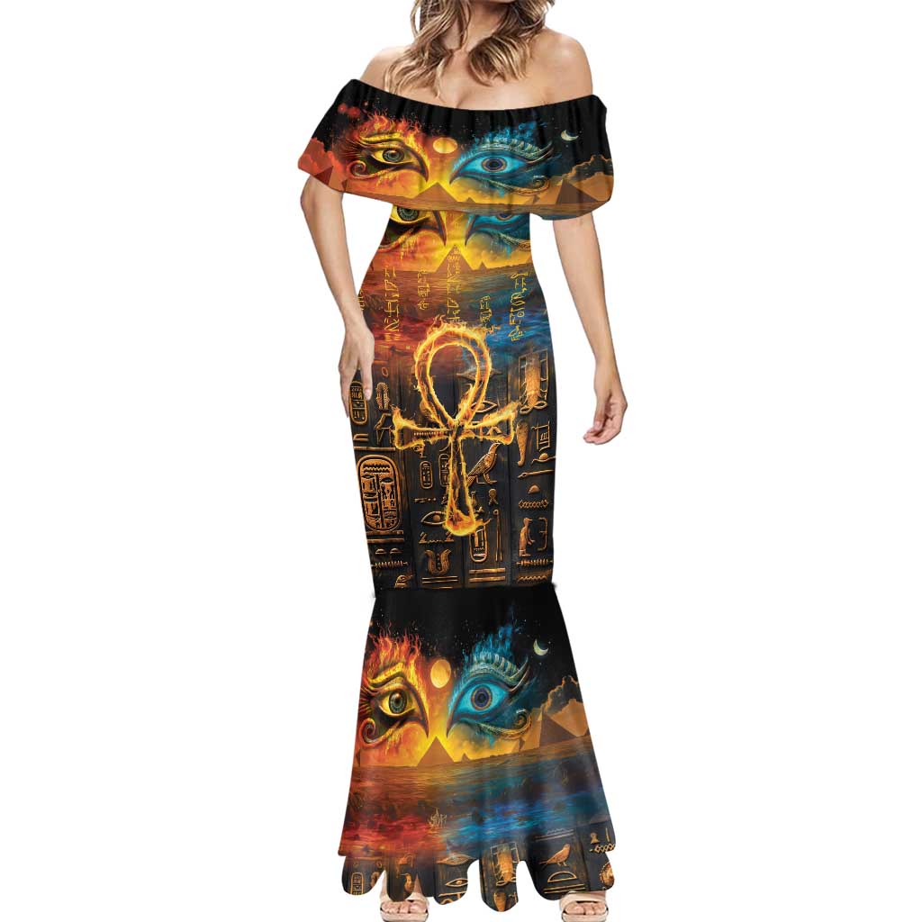 Eye of Ra and Eye of Horus Mermaid Dress Power and Magic Ancient Egyptian Mythology - Wonder Print Shop