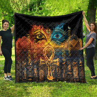 Eye of Ra and Eye of Horus Quilt Power and Magic Ancient Egyptian Mythology - Wonder Print Shop