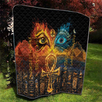 Eye of Ra and Eye of Horus Quilt Power and Magic Ancient Egyptian Mythology - Wonder Print Shop
