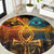 Eye of Ra and Eye of Horus Round Carpet Power and Magic Ancient Egyptian Mythology