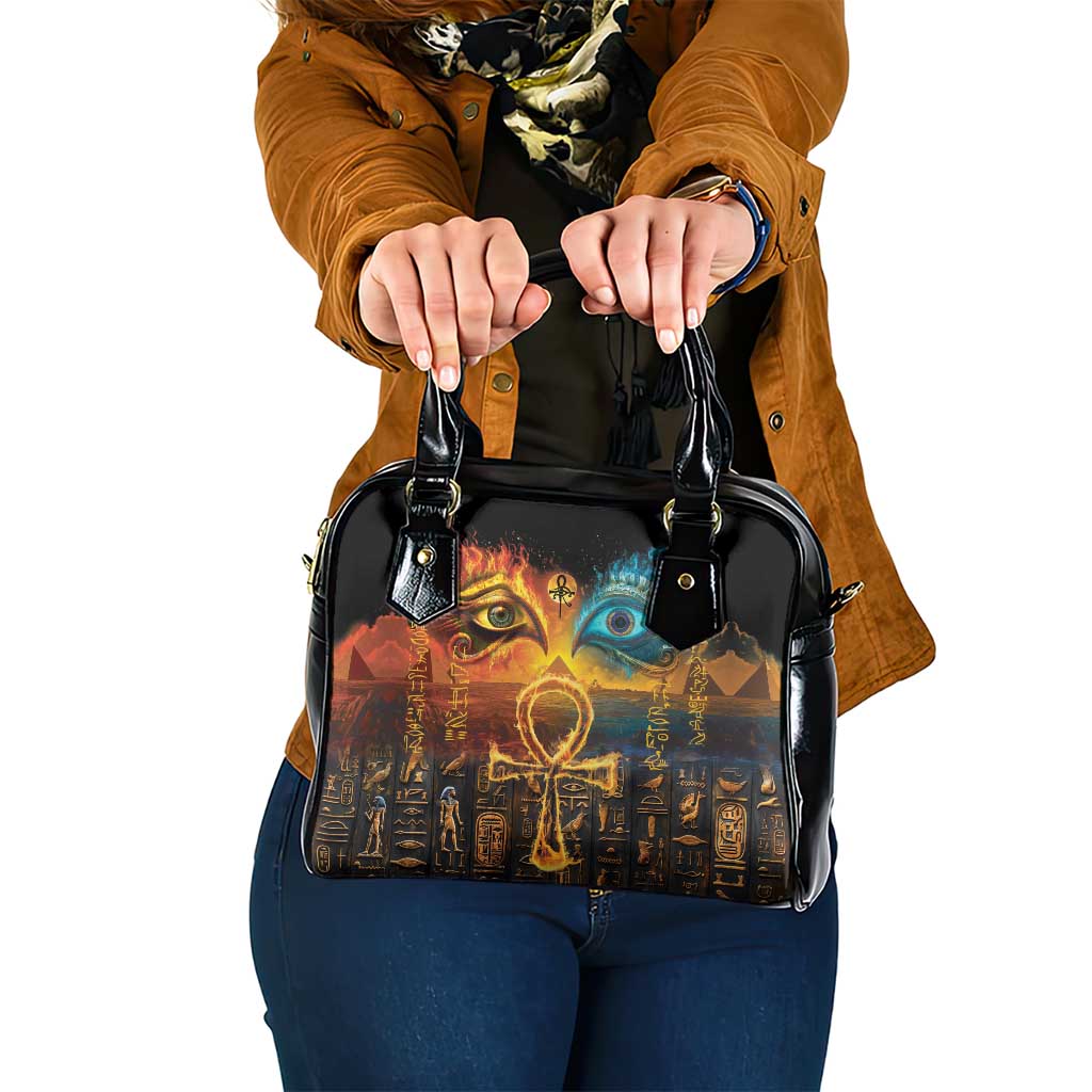 Eye of Ra and Eye of Horus Shoulder Handbag Power and Magic Ancient Egyptian Mythology