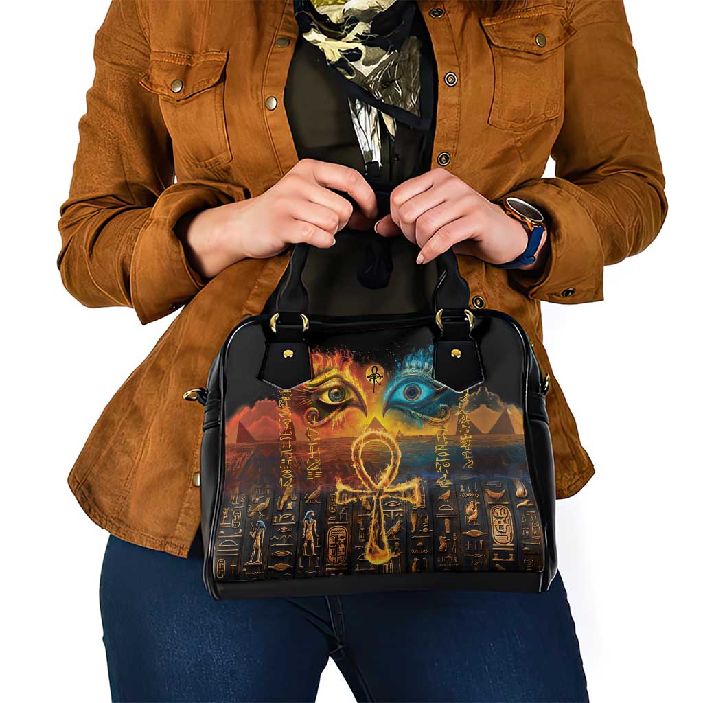 Eye of Ra and Eye of Horus Shoulder Handbag Power and Magic Ancient Egyptian Mythology