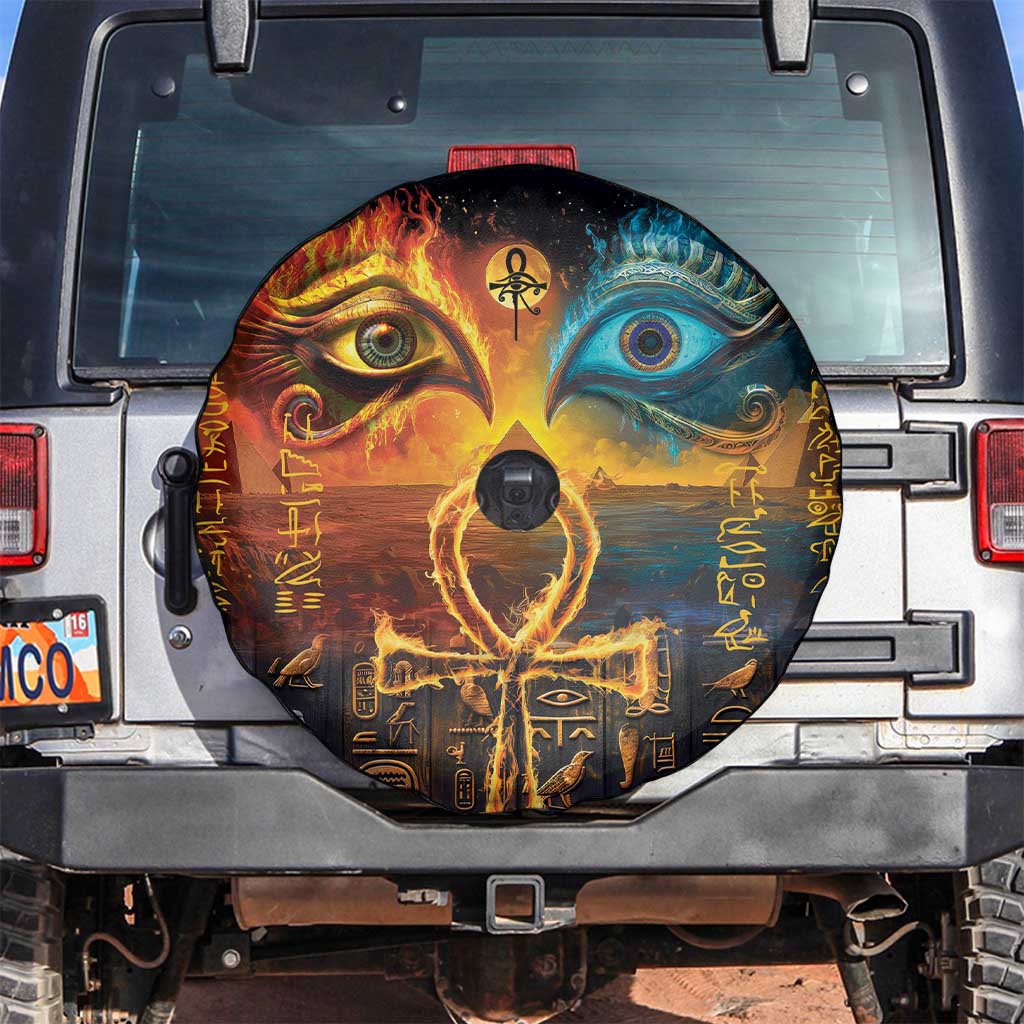 Eye of Ra and Eye of Horus Spare Tire Cover Power and Magic Ancient Egyptian Mythology - Wonder Print Shop