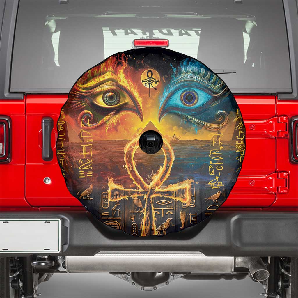 Eye of Ra and Eye of Horus Spare Tire Cover Power and Magic Ancient Egyptian Mythology - Wonder Print Shop