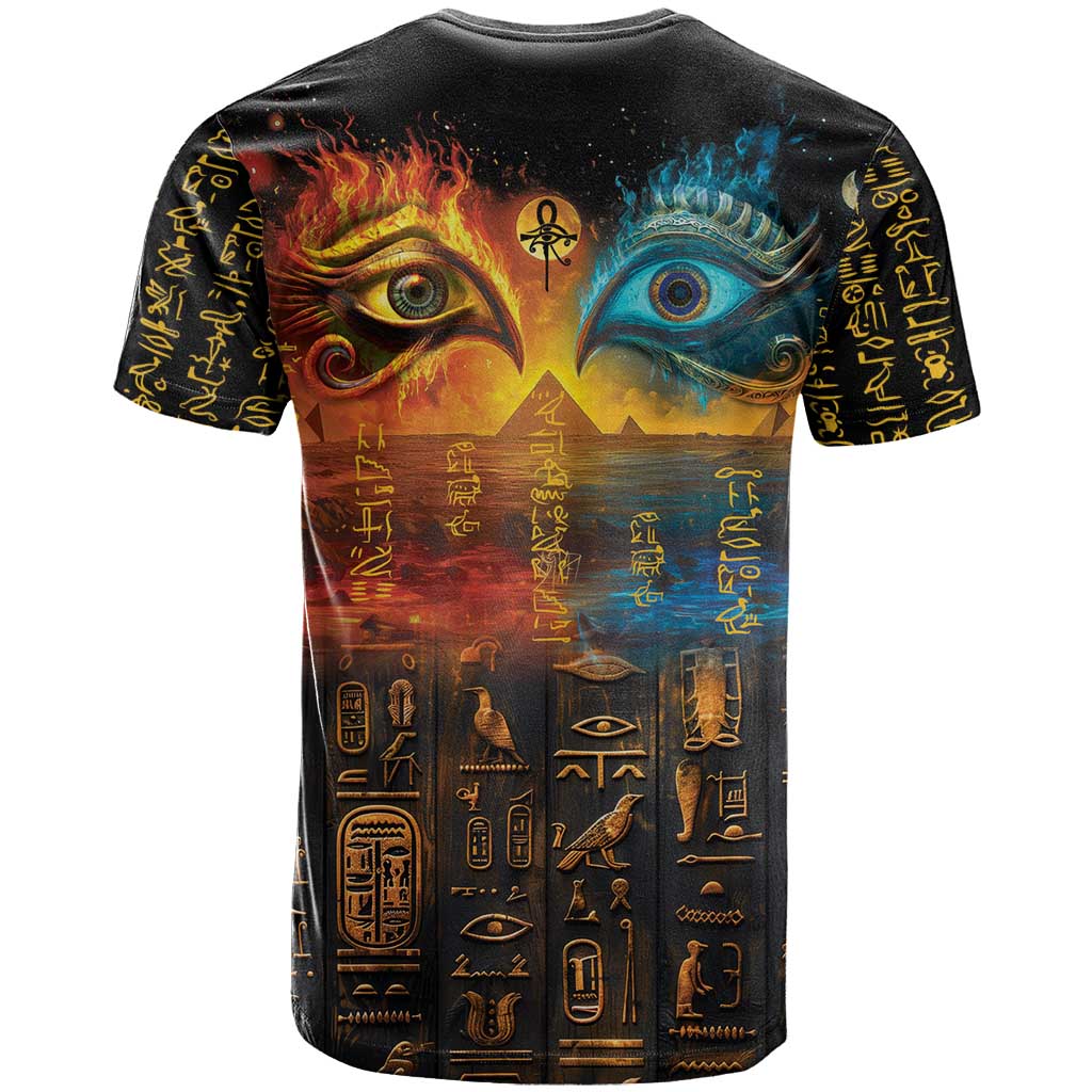 Eye of Ra and Eye of Horus T Shirt Power and Magic Ancient Egyptian Mythology - Wonder Print Shop