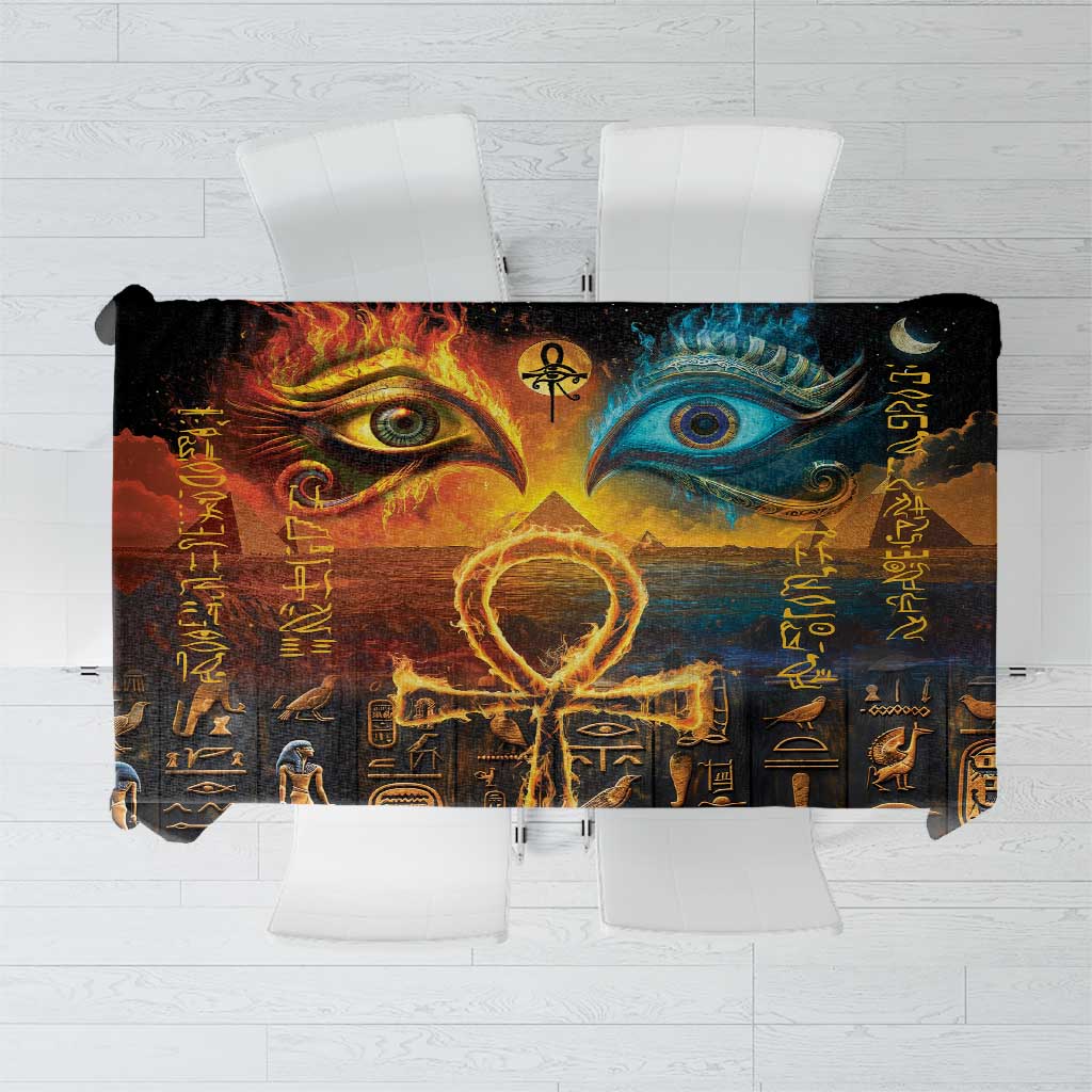 Eye of Ra and Eye of Horus Tablecloth Power and Magic Ancient Egyptian Mythology - Wonder Print Shop