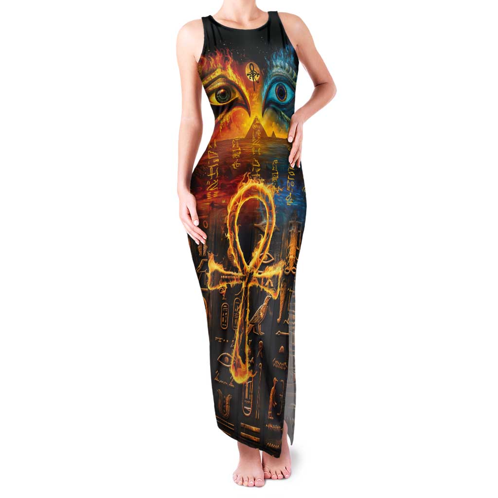 Eye of Ra and Eye of Horus Tank Maxi Dress Power and Magic Ancient Egyptian Mythology - Wonder Print Shop