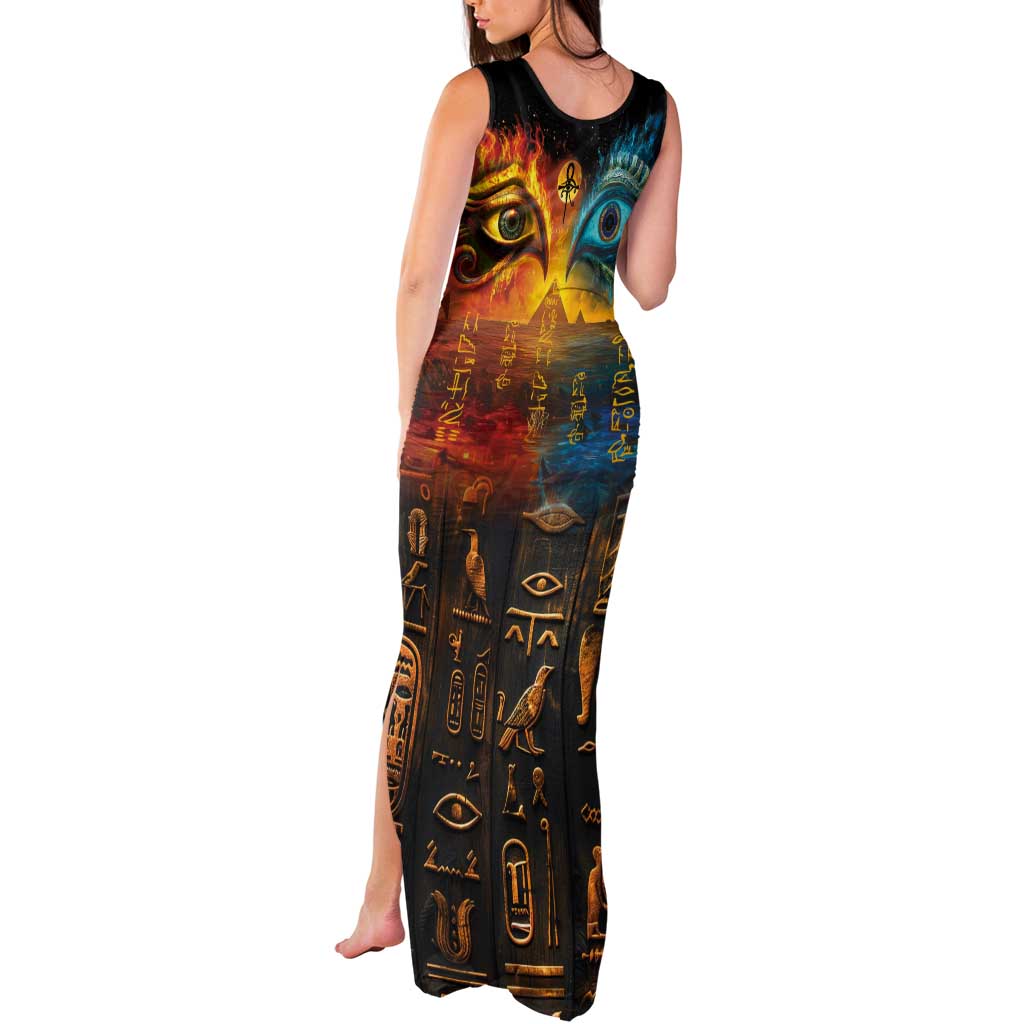 Eye of Ra and Eye of Horus Tank Maxi Dress Power and Magic Ancient Egyptian Mythology - Wonder Print Shop