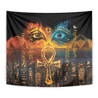 Eye of Ra and Eye of Horus Tapestry Power and Magic Ancient Egyptian Mythology - Wonder Print Shop