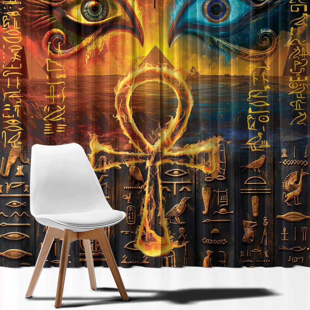 Eye of Ra and Eye of Horus Window Curtain Power and Magic Ancient Egyptian Mythology - Wonder Print Shop