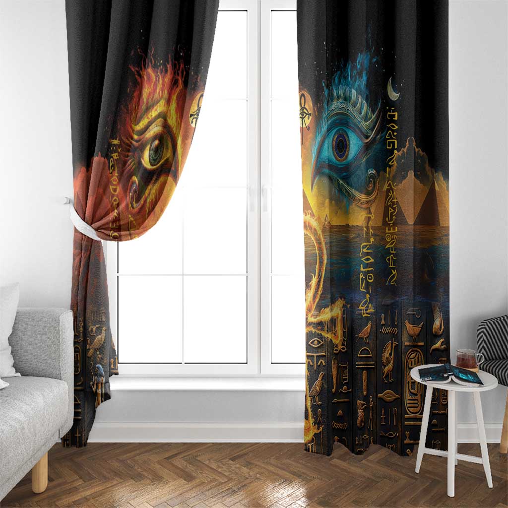 Eye of Ra and Eye of Horus Window Curtain Power and Magic Ancient Egyptian Mythology - Wonder Print Shop