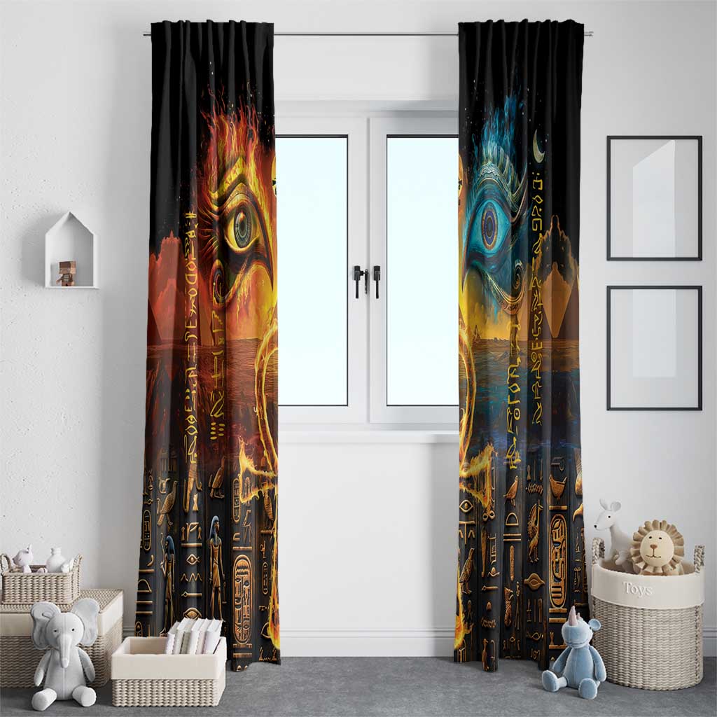 Eye of Ra and Eye of Horus Window Curtain Power and Magic Ancient Egyptian Mythology - Wonder Print Shop