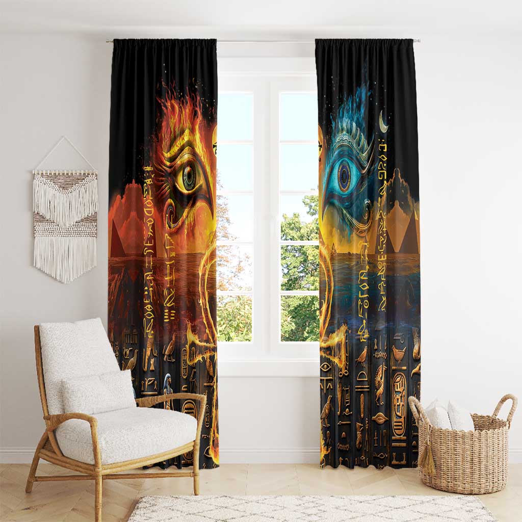 Eye of Ra and Eye of Horus Window Curtain Power and Magic Ancient Egyptian Mythology - Wonder Print Shop