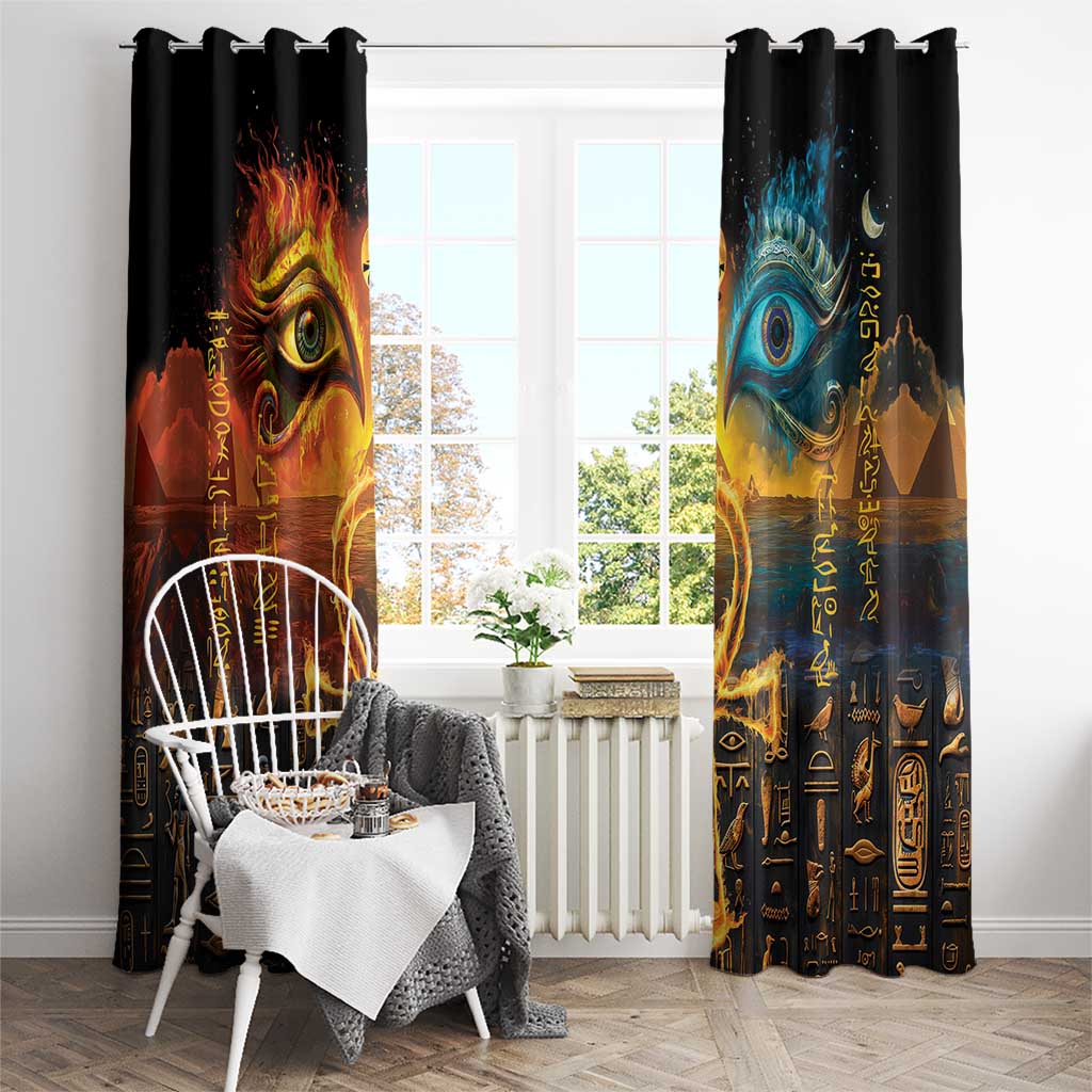 Eye of Ra and Eye of Horus Window Curtain Power and Magic Ancient Egyptian Mythology - Wonder Print Shop