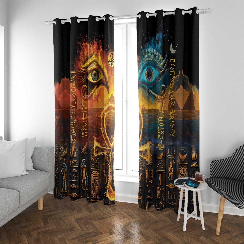 Eye of Ra and Eye of Horus Window Curtain Power and Magic Ancient Egyptian Mythology - Wonder Print Shop