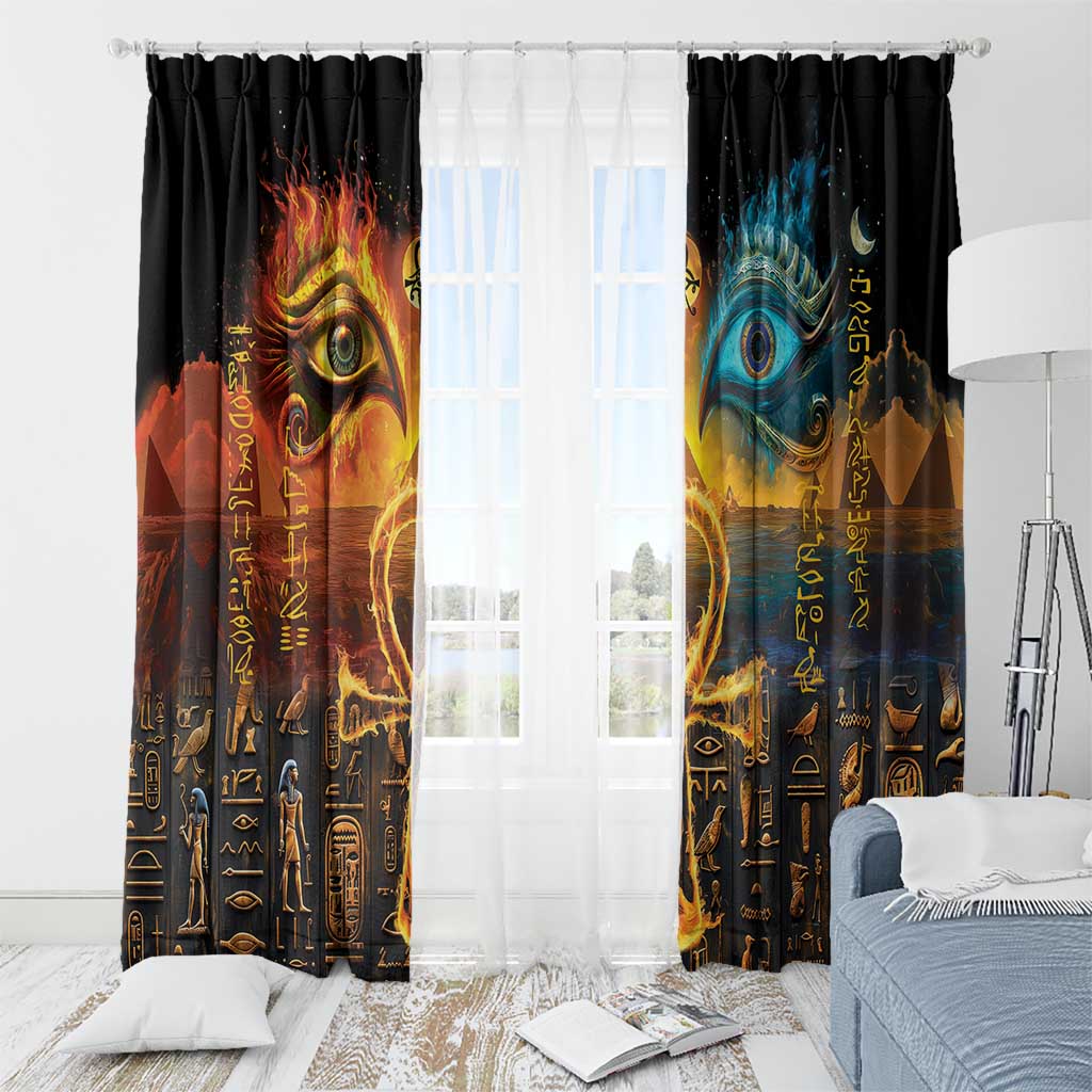 Eye of Ra and Eye of Horus Window Curtain Power and Magic Ancient Egyptian Mythology - Wonder Print Shop
