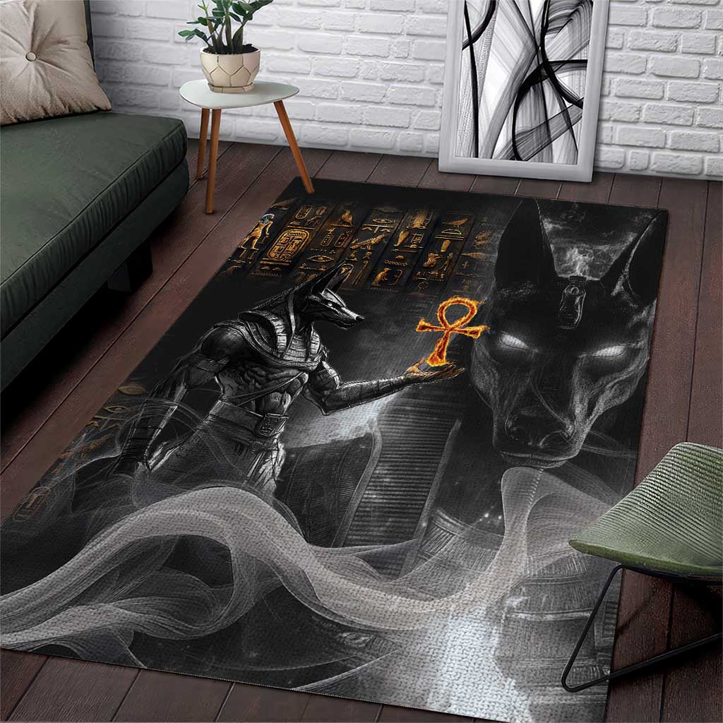 Mythical Anubis Area Rug The Egyptian God of Death LT9 - Wonder Print Shop