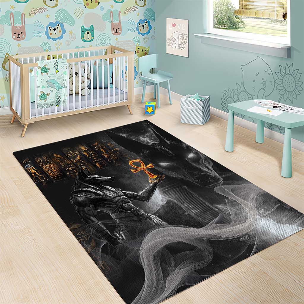 Mythical Anubis Area Rug The Egyptian God of Death LT9 - Wonder Print Shop
