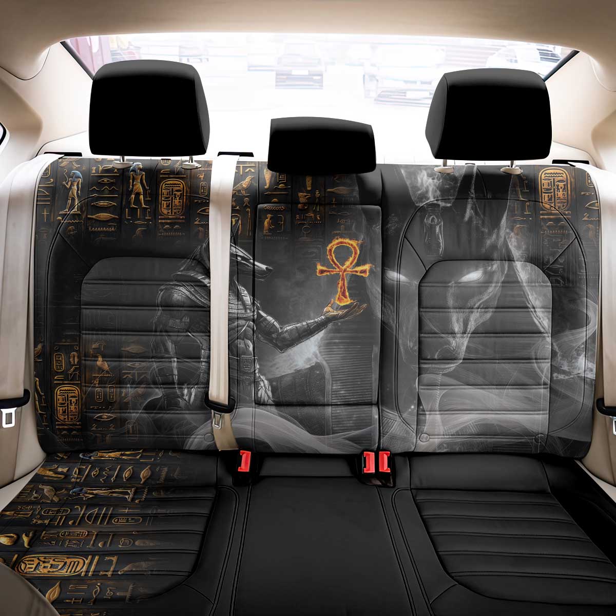 Mythical Anubis Back Car Seat Cover The Egyptian God of Death LT9 - Wonder Print Shop