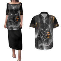 Mythical Anubis Couples Matching Puletasi and Hawaiian Shirt The Egyptian God of Death LT9 - Wonder Print Shop