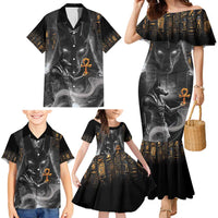 Mythical Anubis Family Matching Mermaid Dress and Hawaiian Shirt The Egyptian God of Death LT9 - Wonder Print Shop