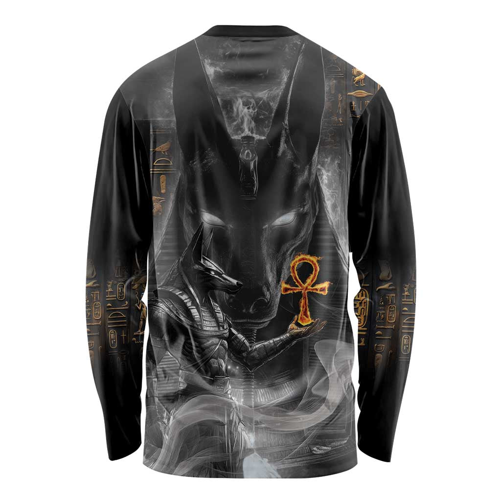 Mythical Anubis Long Sleeve Shirt The Egyptian God of Death - Wonder Print Shop
