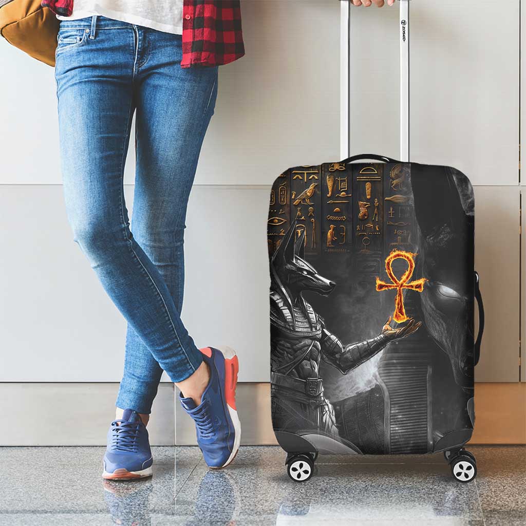 Mythical Anubis Luggage Cover The Egyptian God of Death - Wonder Print Shop
