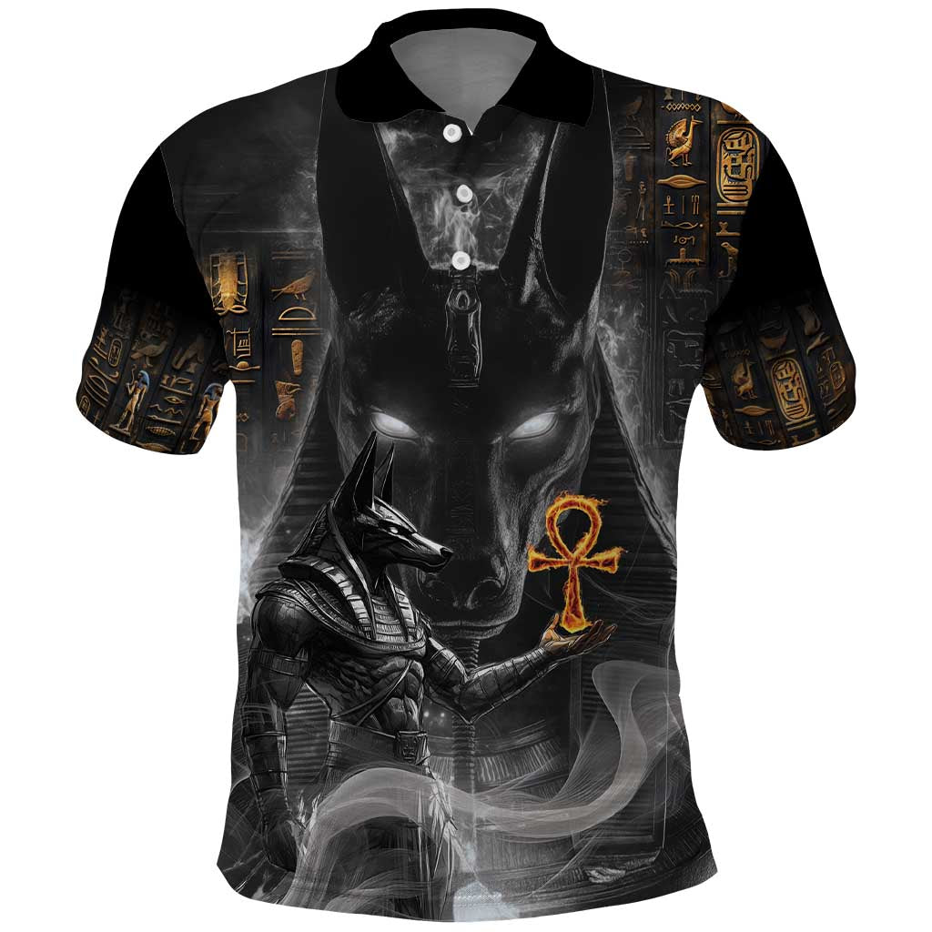 Mythical Anubis Polo Shirt The Egyptian God of Death - Wonder Print Shop