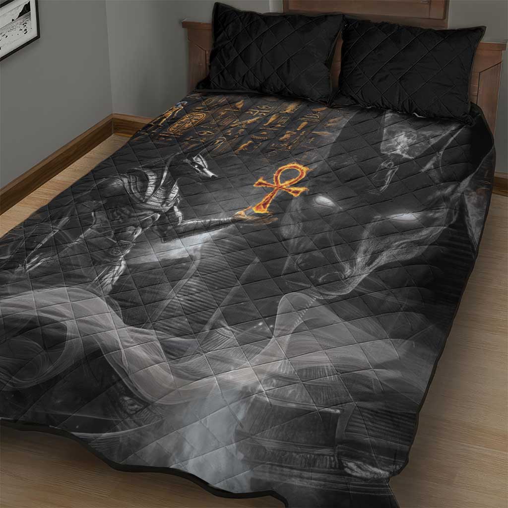 Mythical Anubis Quilt Bed Set The Egyptian God of Death - Wonder Print Shop