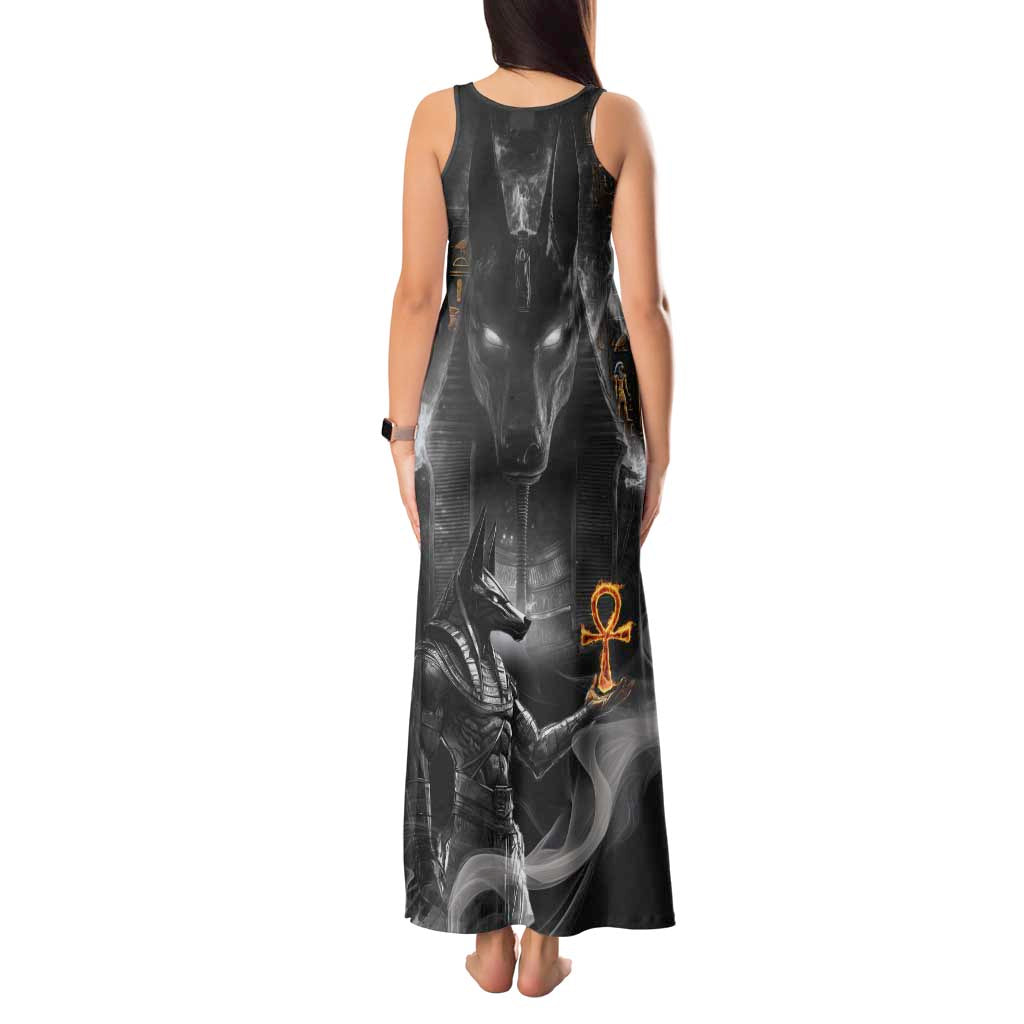 Mythical Anubis Tank Maxi Dress The Egyptian God of Death - Wonder Print Shop