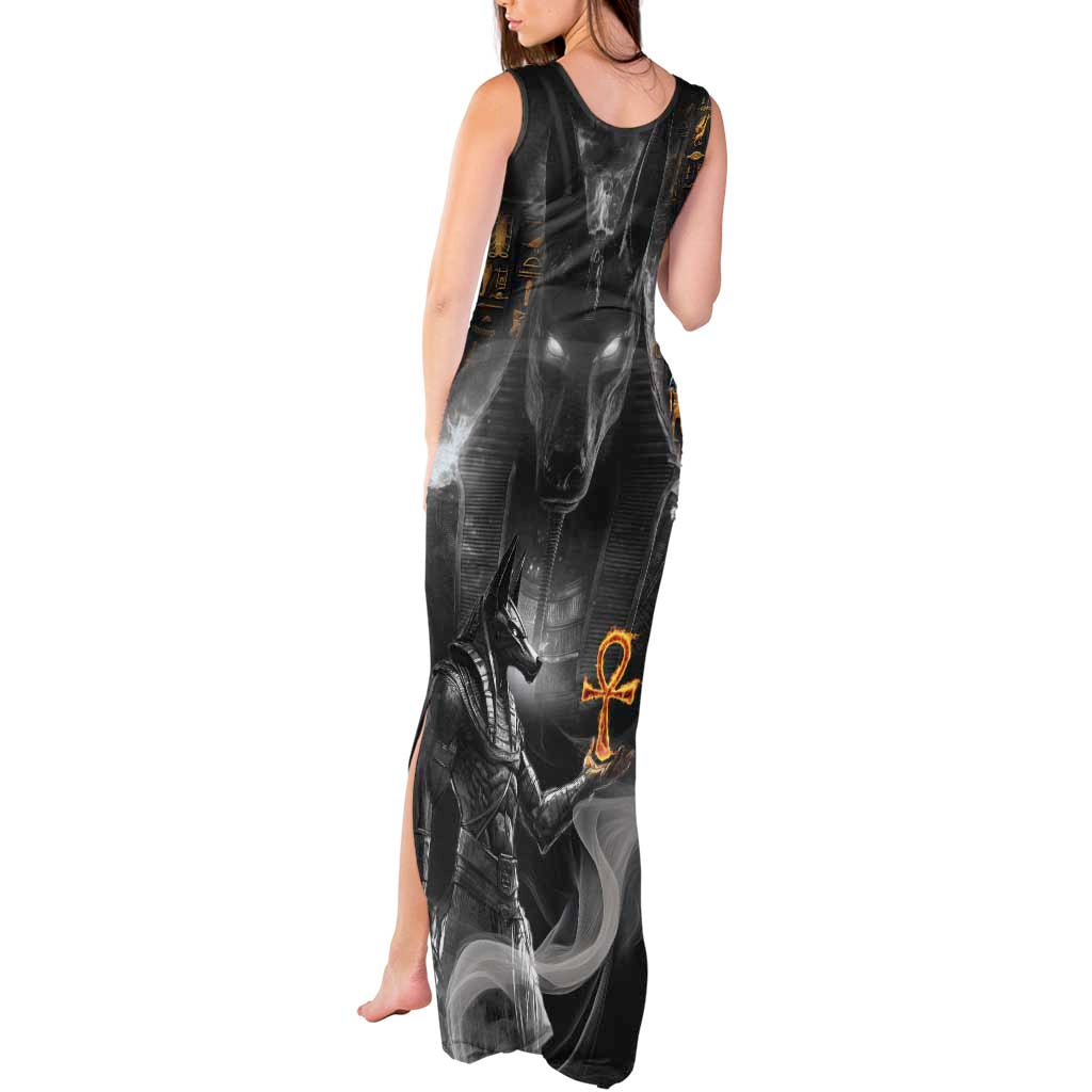 Mythical Anubis Tank Maxi Dress The Egyptian God of Death - Wonder Print Shop