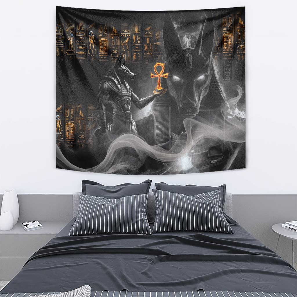 Mythical Anubis Tapestry The Egyptian God of Death - Wonder Print Shop