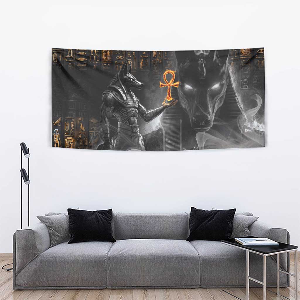 Mythical Anubis Tapestry The Egyptian God of Death - Wonder Print Shop
