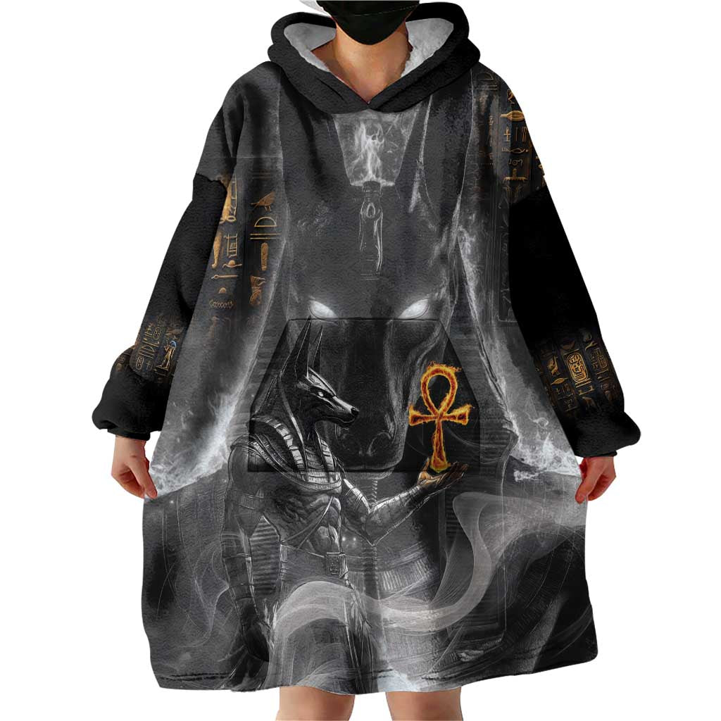 Mythical Anubis Wearable Blanket Hoodie The Egyptian God of Death - Wonder Print Shop