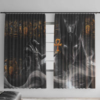 Mythical Anubis Window Curtain The Egyptian God of Death - Wonder Print Shop