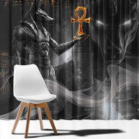 Mythical Anubis Window Curtain The Egyptian God of Death - Wonder Print Shop