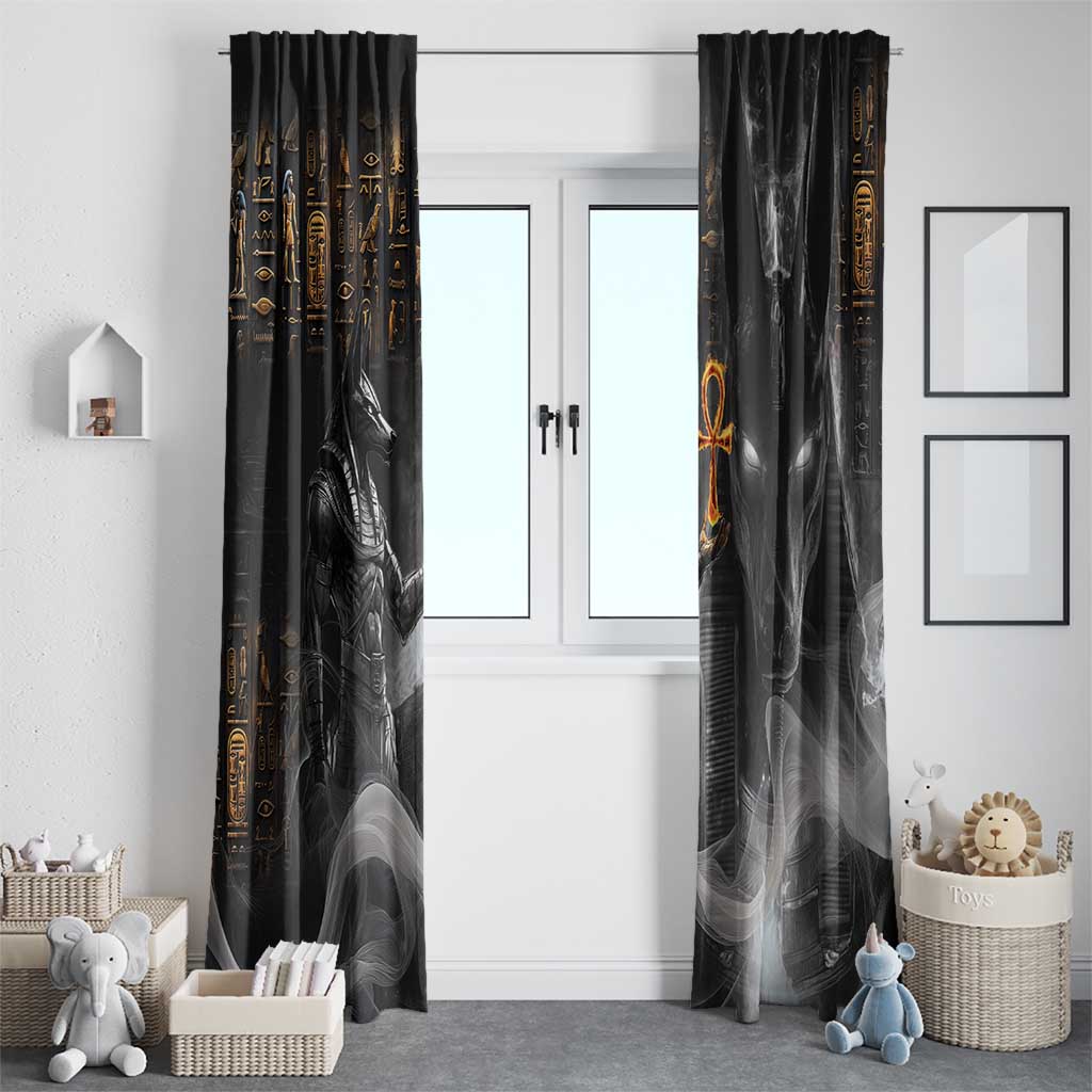 Mythical Anubis Window Curtain The Egyptian God of Death - Wonder Print Shop