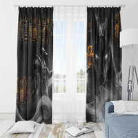 Mythical Anubis Window Curtain The Egyptian God of Death - Wonder Print Shop