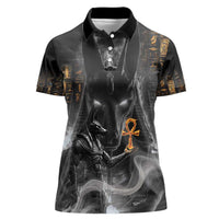 Mythical Anubis Women Polo Shirt The Egyptian God of Death - Wonder Print Shop