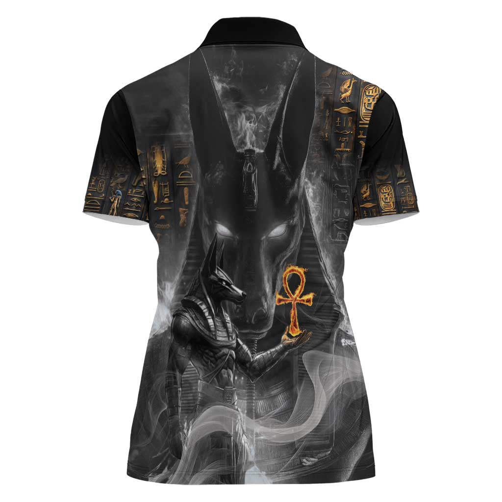 Mythical Anubis Women Polo Shirt The Egyptian God of Death - Wonder Print Shop