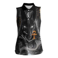Mythical Anubis Women Sleeveless Polo Shirt The Egyptian God of Death - Wonder Print Shop
